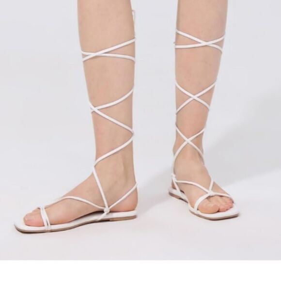 Source Unknown Shoes - Festival Footwear Women's White Gladiator Sandal Size US 7.5 NWOT